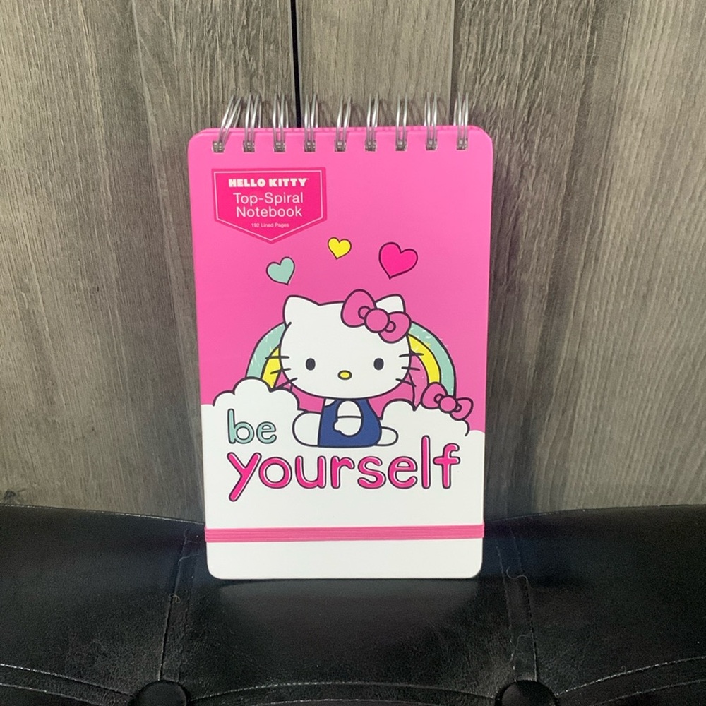 Hello Kitty Pink Be Yourself Top Spiral 192 Lined Pages Notebook Note Pad